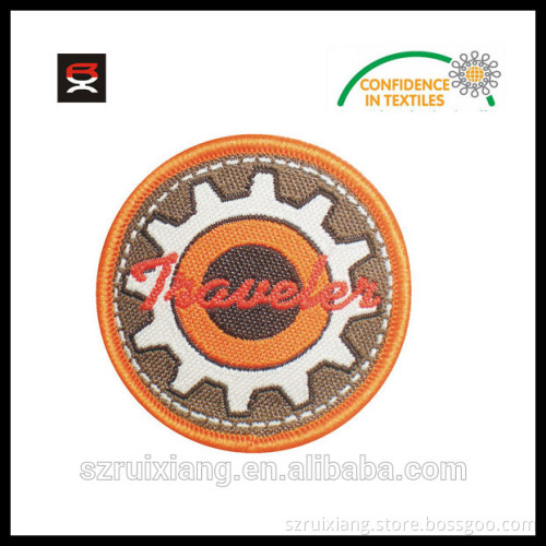 Adhesive Iron On Patch Merrowed border patch